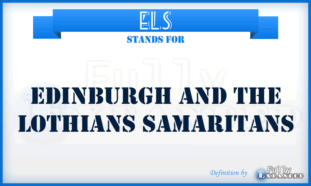 ELS - Edinburgh and the Lothians Samaritans