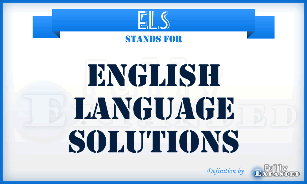 ELS - English Language Solutions