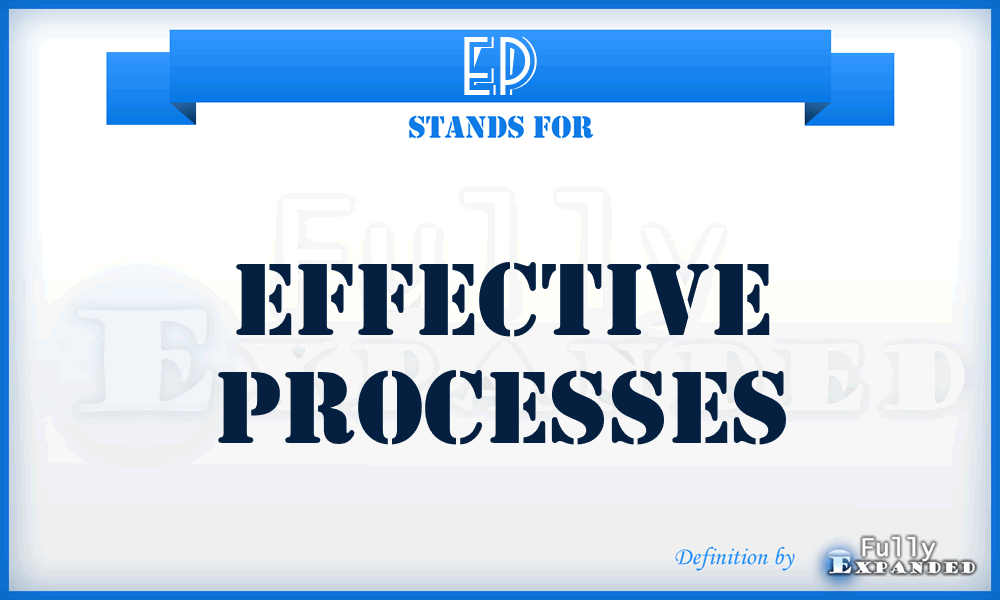 EP - Effective Processes