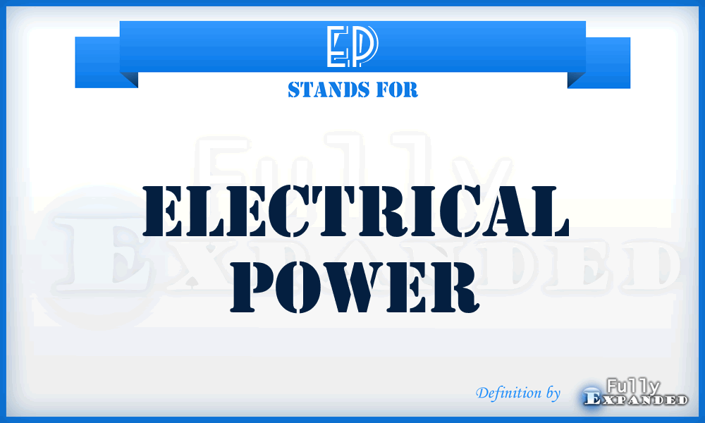EP - Electrical Power