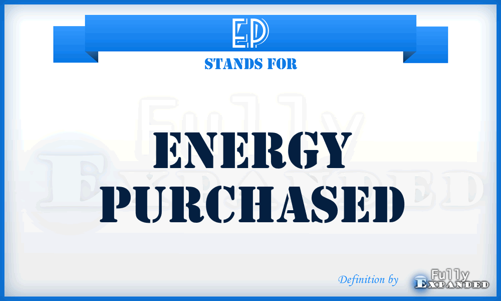 EP - Energy Purchased