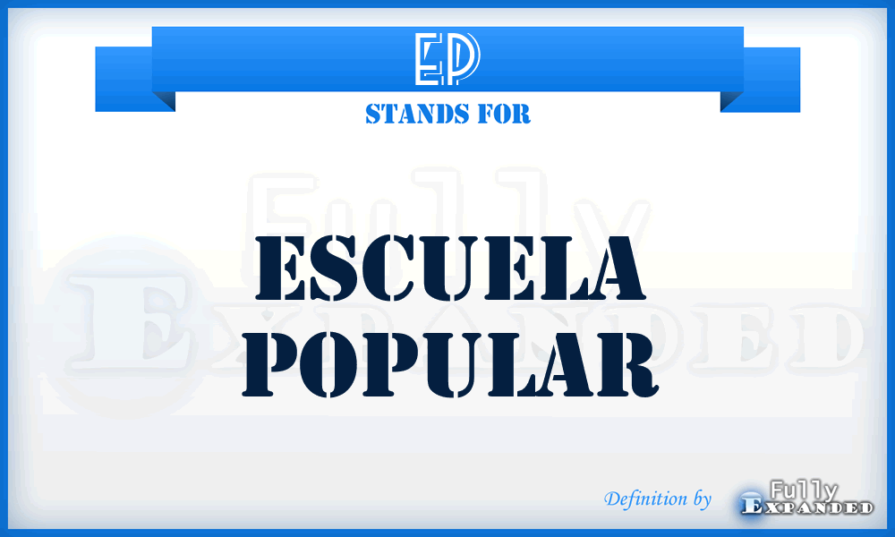 EP - Escuela Popular