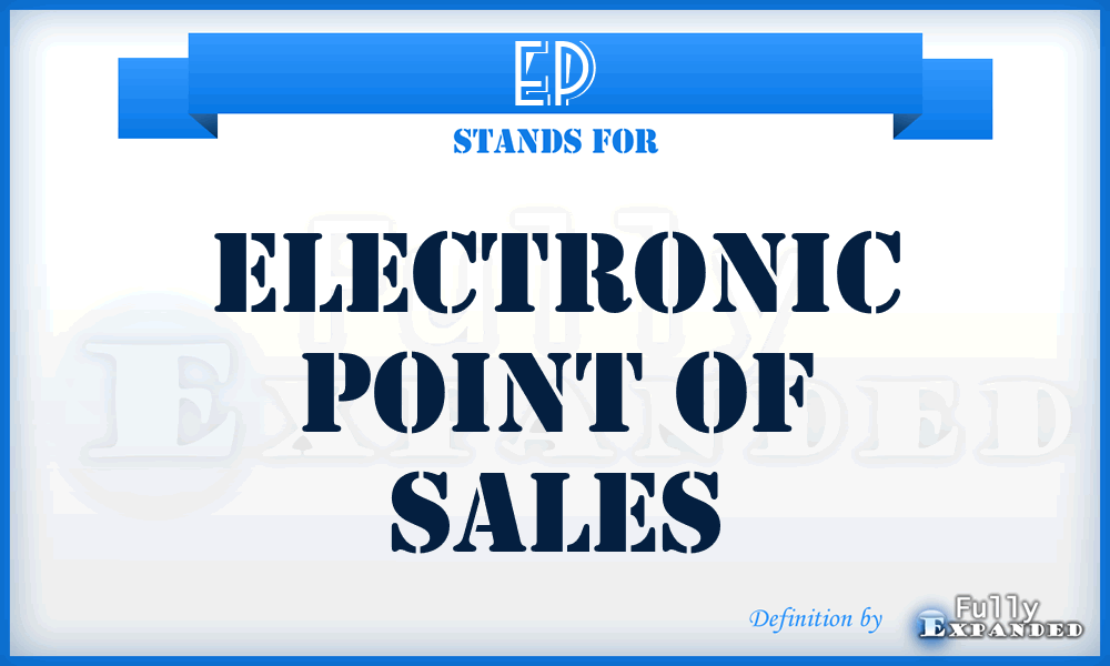 EP - electronic point of sales