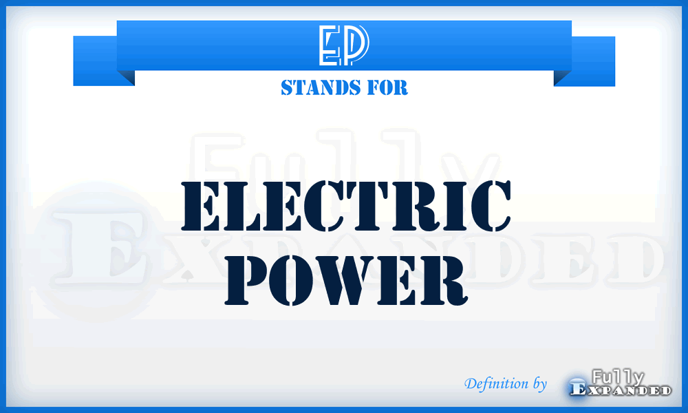 EP - electric power