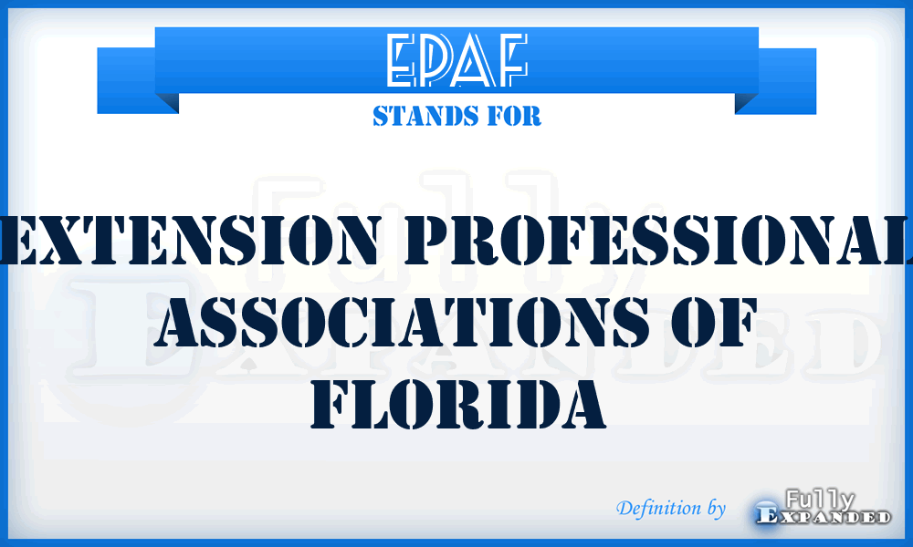EPAF - Extension Professional Associations of Florida