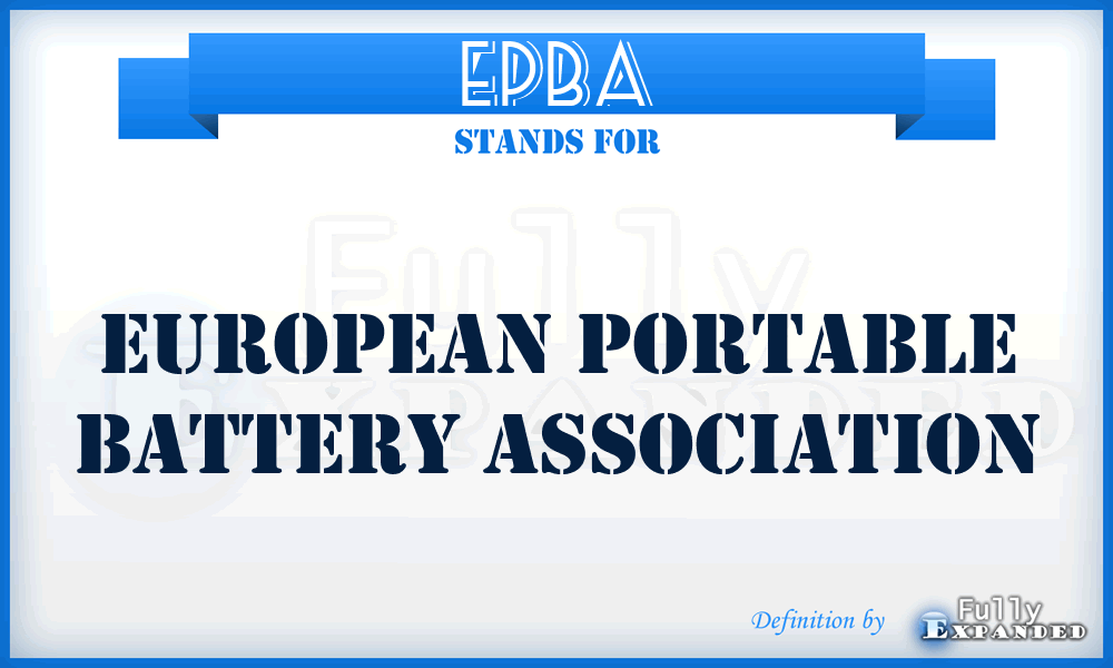EPBA - European Portable Battery Association