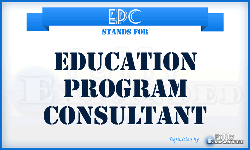 EPC - Education Program Consultant