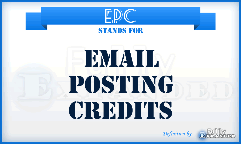 EPC - Email Posting Credits