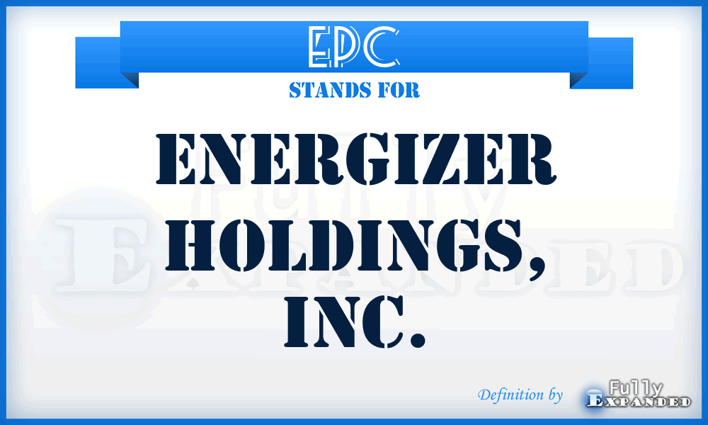 EPC - Energizer Holdings, Inc.