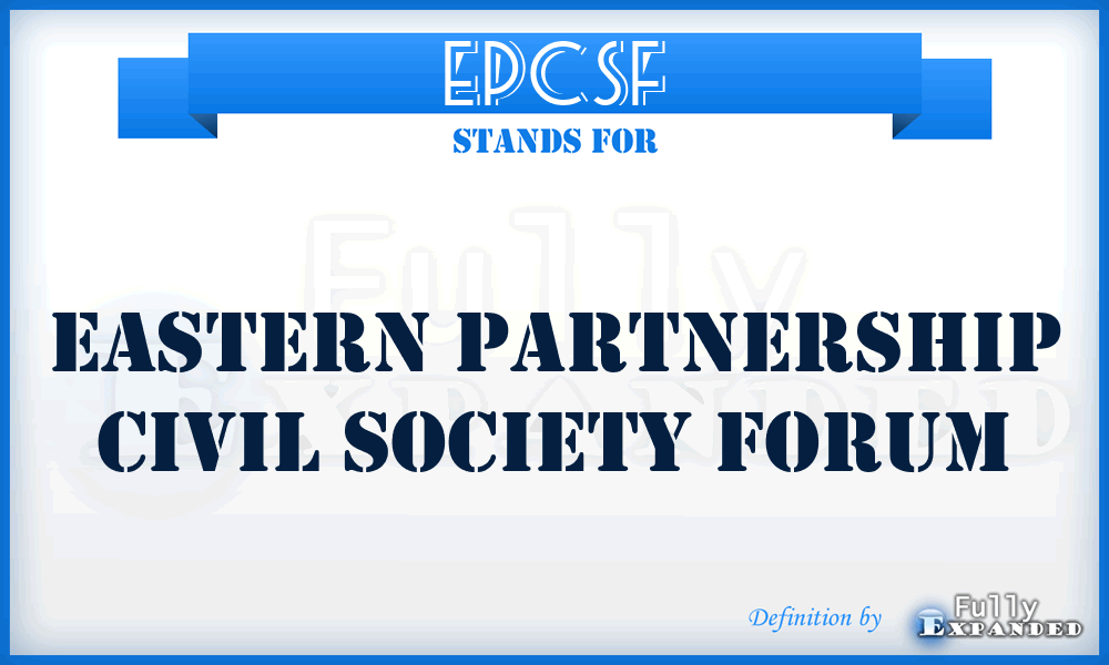 EPCSF - Eastern Partnership Civil Society Forum