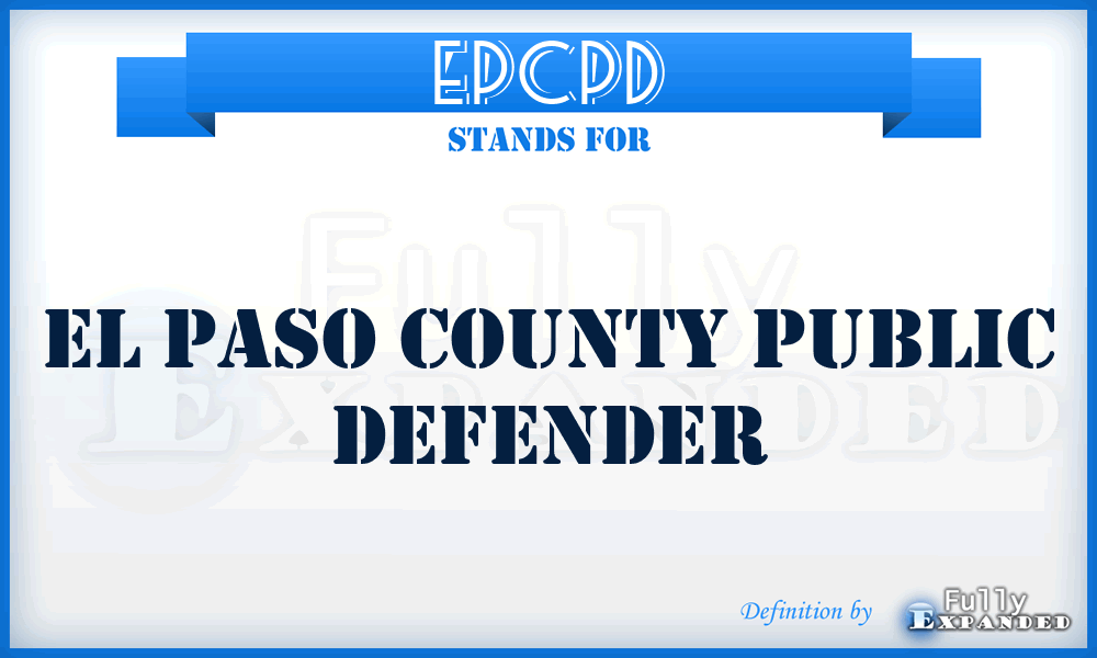 EPCPD - El Paso County Public Defender