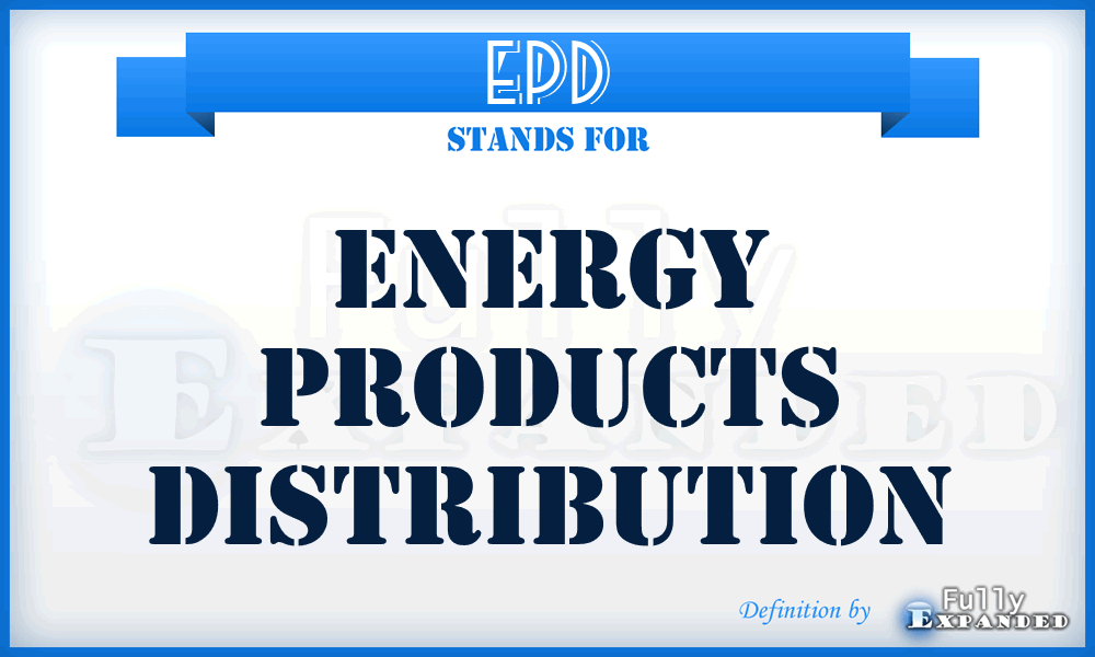 EPD - Energy Products Distribution