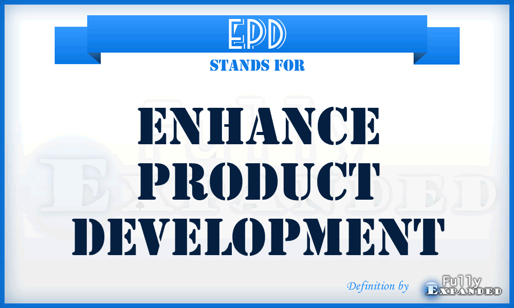 EPD - Enhance Product Development