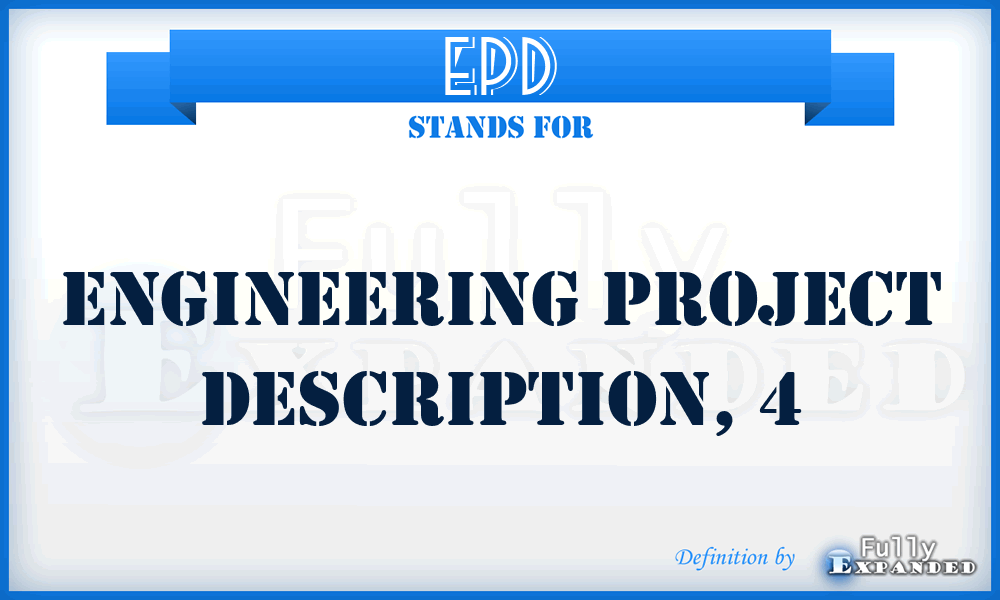 EPD - engineering project description, 4