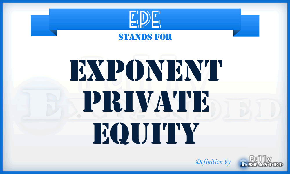 EPE - Exponent Private Equity