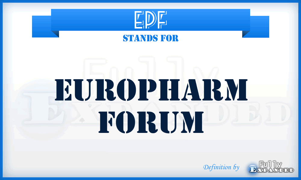 EPF - EuroPharm Forum