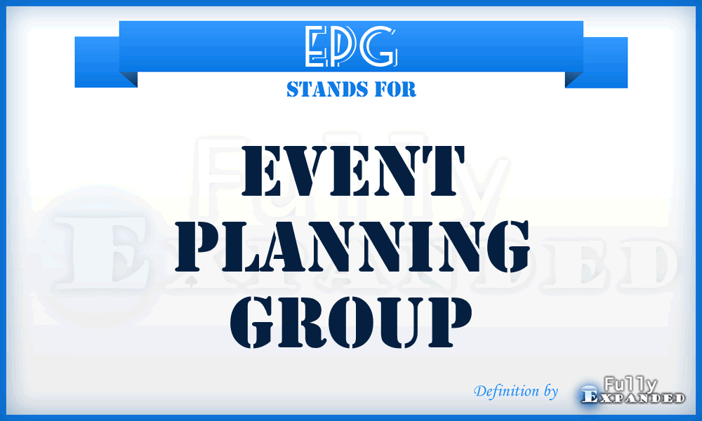 EPG - Event Planning Group