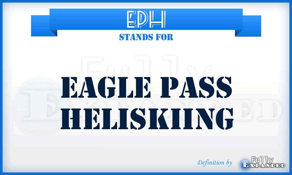 EPH - Eagle Pass Heliskiing