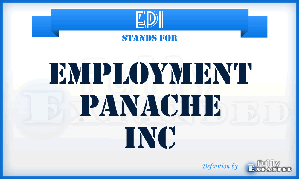 EPI - Employment Panache Inc