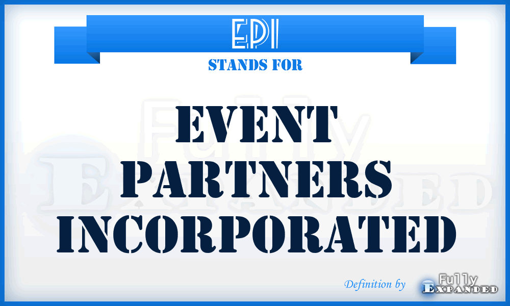 EPI - Event Partners Incorporated