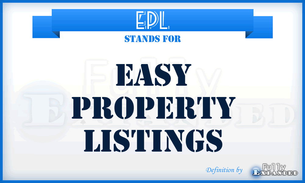EPL - Easy Property Listings