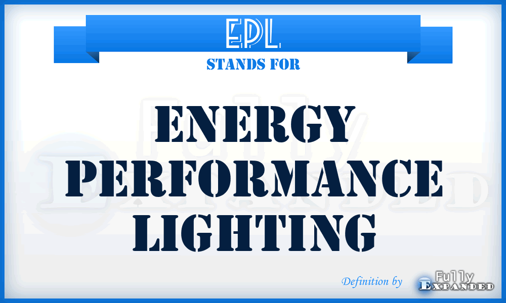 EPL - Energy Performance Lighting