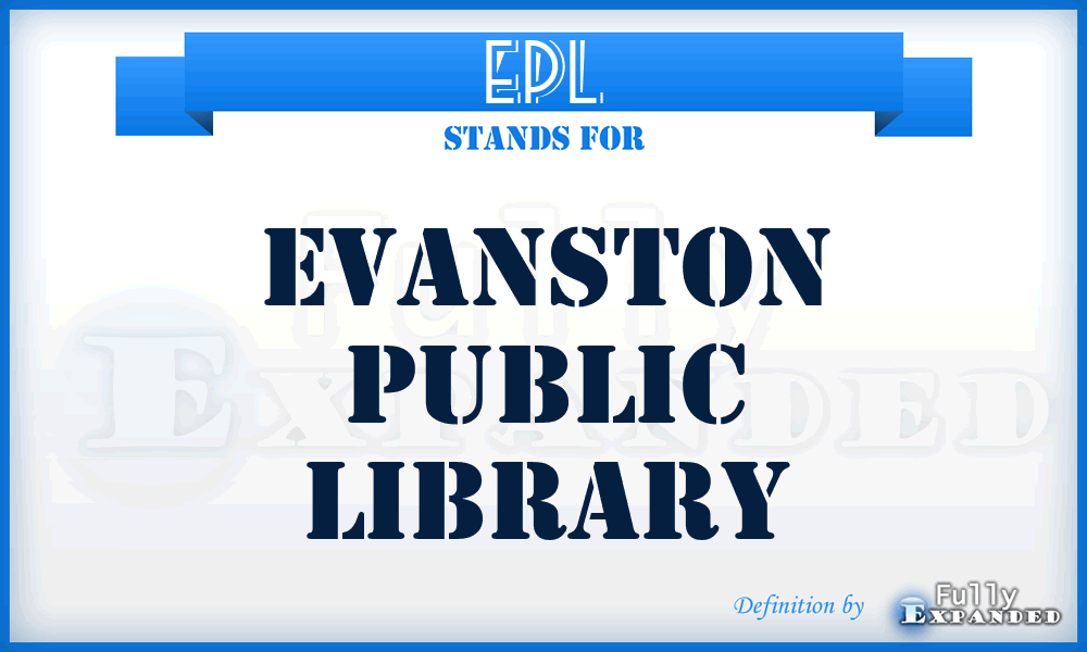 EPL - Evanston Public Library