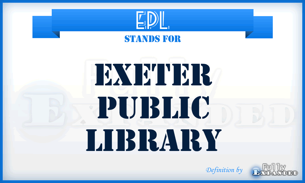 EPL - Exeter Public Library