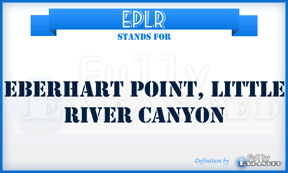 EPLR - Eberhart Point, Little River Canyon