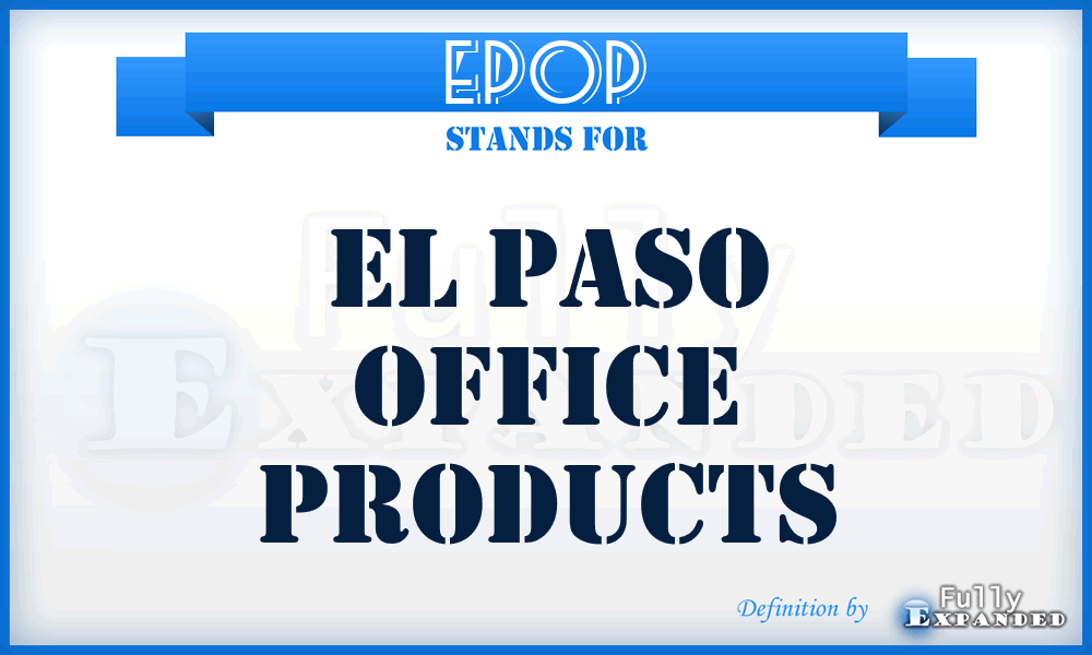 EPOP - El Paso Office Products