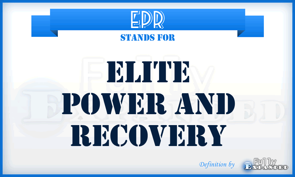 EPR - Elite Power and Recovery