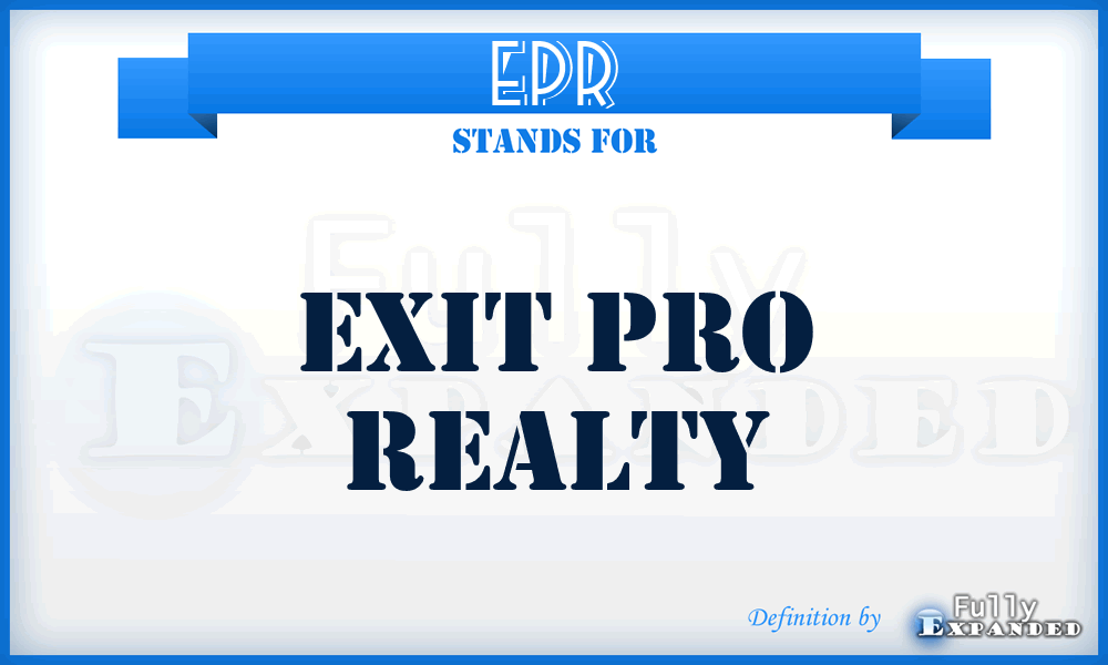 EPR - Exit Pro Realty