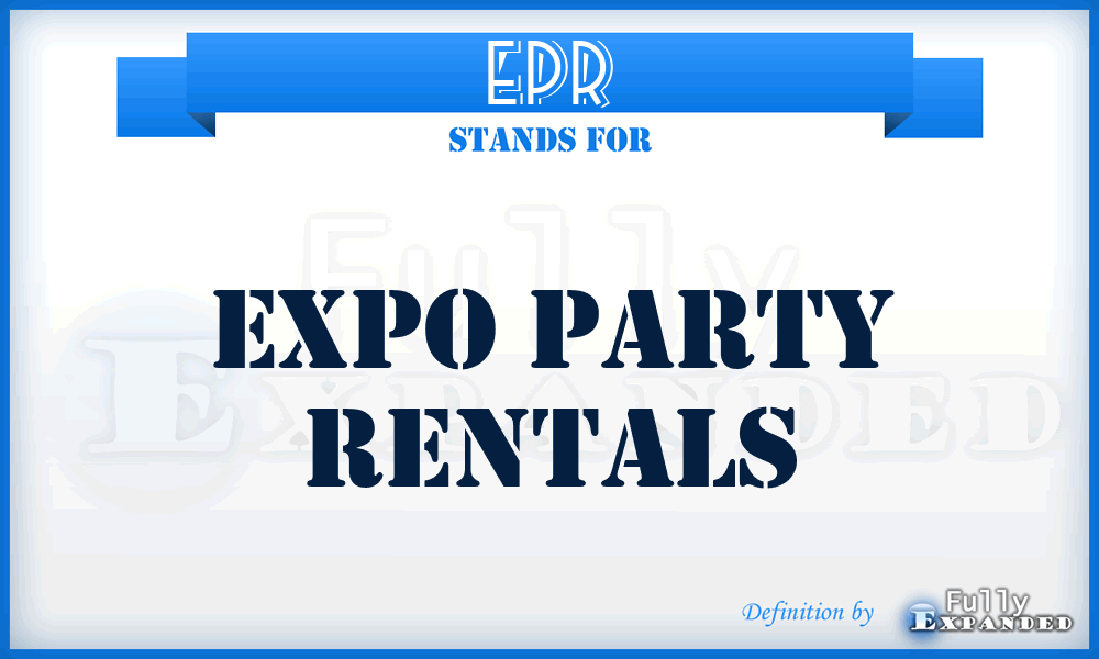EPR - Expo Party Rentals