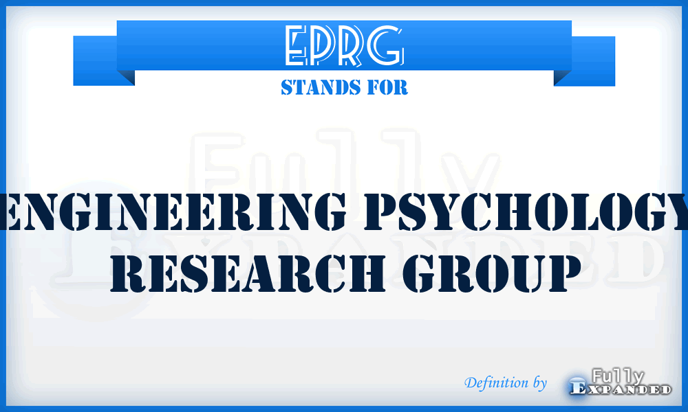 EPRG - Engineering Psychology Research Group