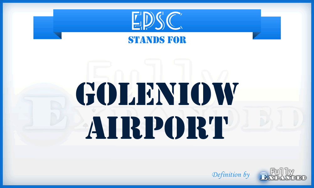 EPSC - Goleniow airport
