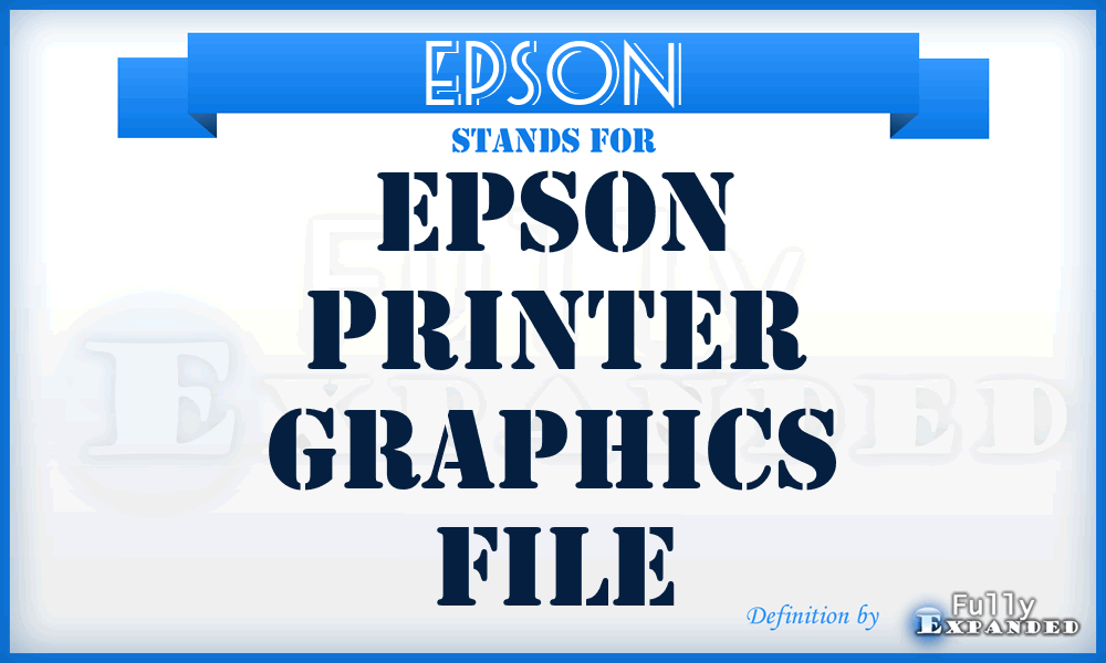 EPSON - Epson printer graphics file