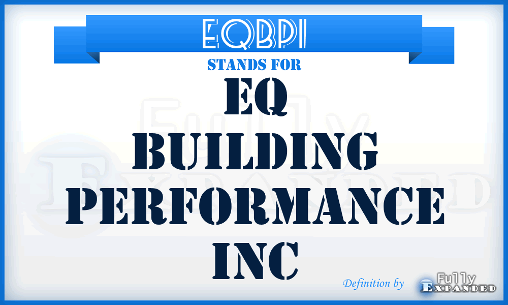 EQBPI - EQ Building Performance Inc