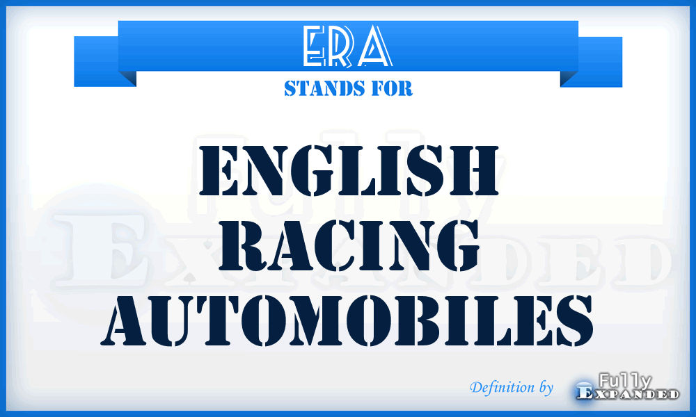 ERA - English Racing Automobiles