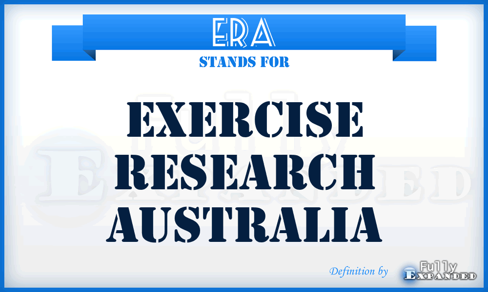 ERA - Exercise Research Australia