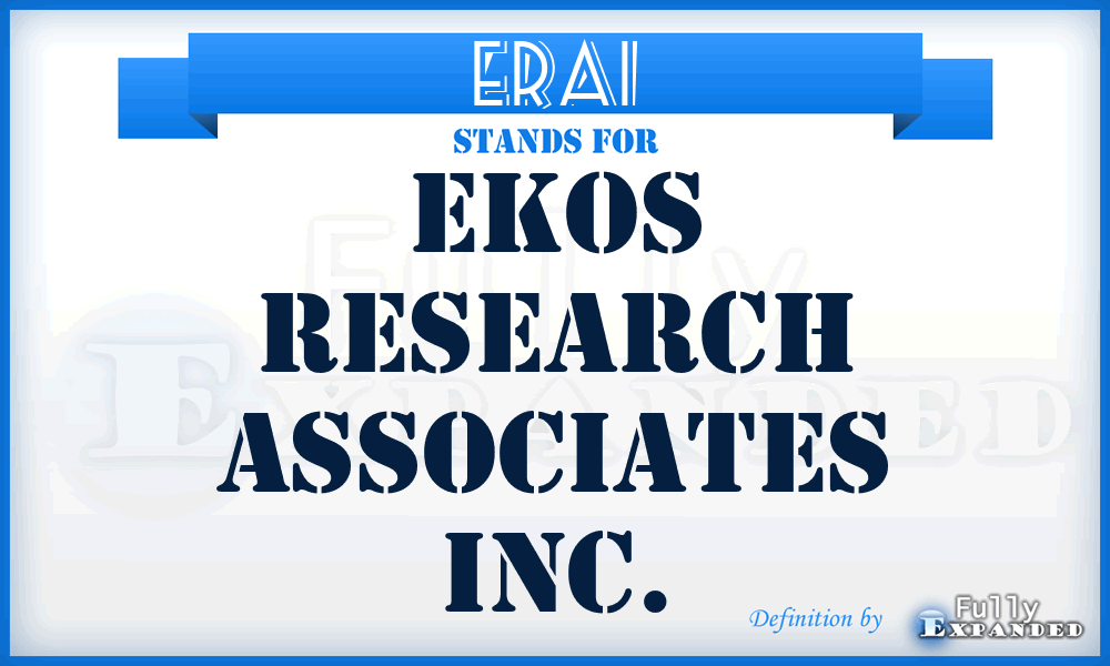 ERAI - Ekos Research Associates Inc.