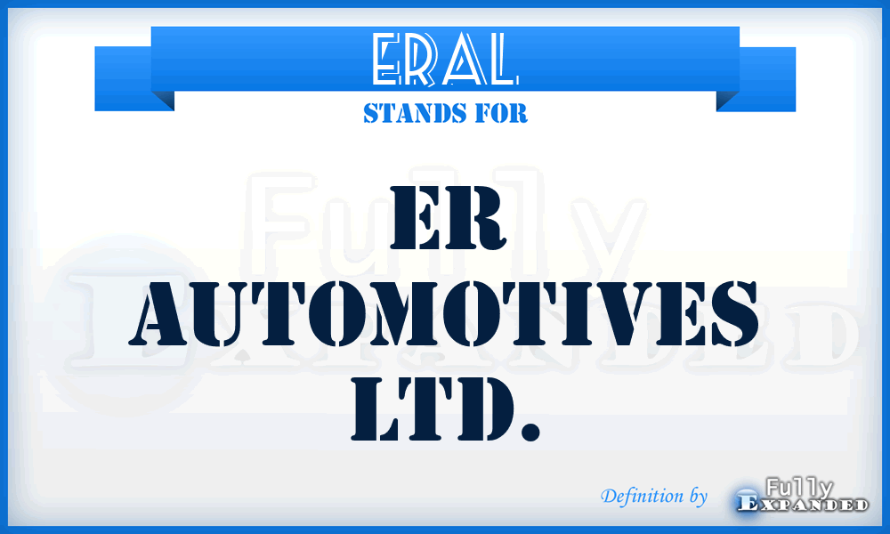 ERAL - ER Automotives Ltd.