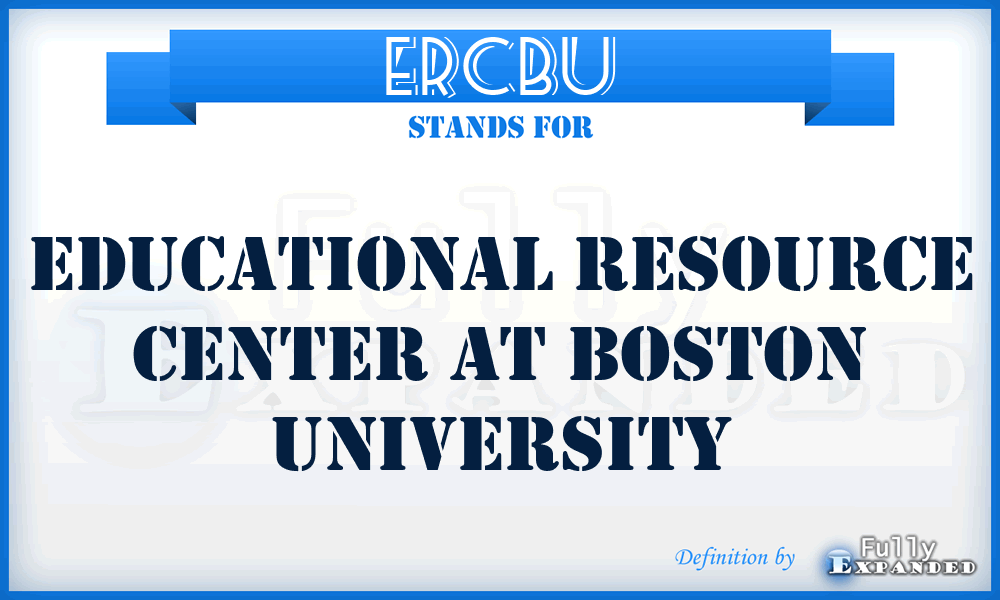 ERCBU - Educational Resource Center at Boston University
