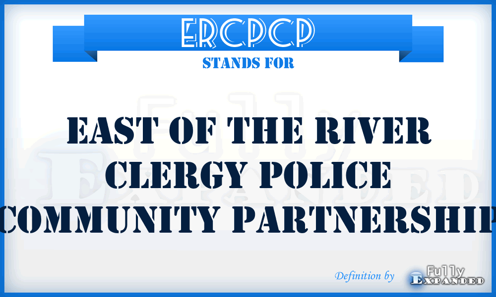 ERCPCP - East of the River Clergy Police Community Partnership