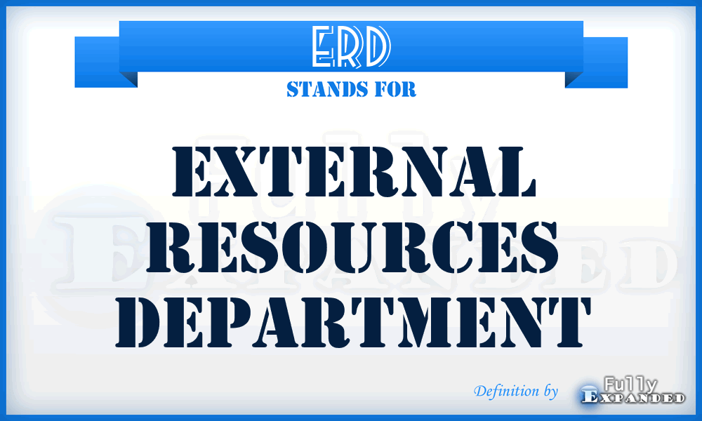 ERD - External Resources Department