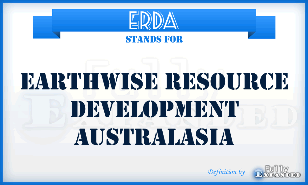 ERDA - Earthwise Resource Development Australasia