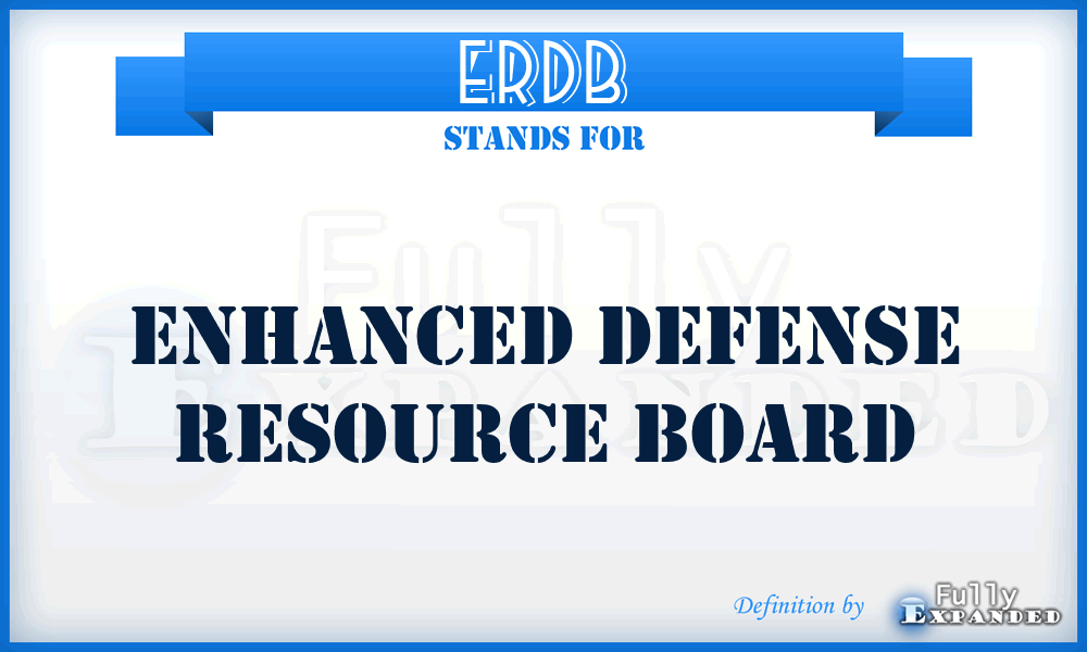 ERDB - Enhanced Defense Resource Board