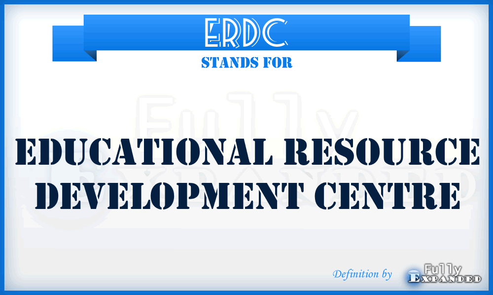 ERDC - Educational Resource Development Centre