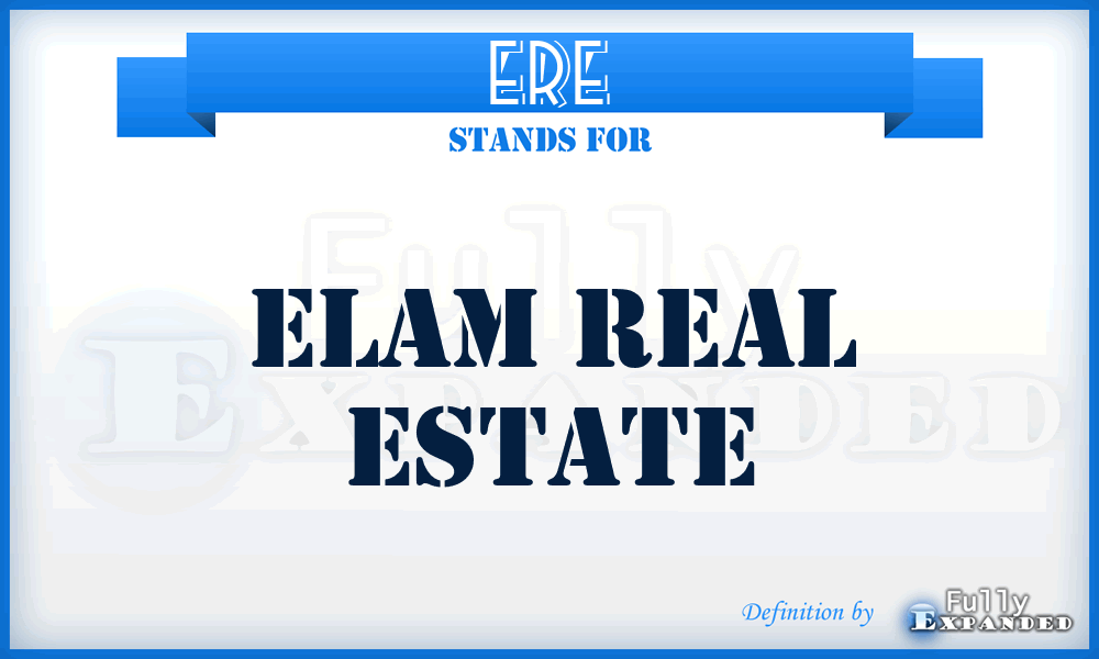 ERE - Elam Real Estate
