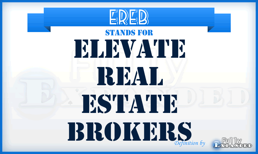 EREB - Elevate Real Estate Brokers