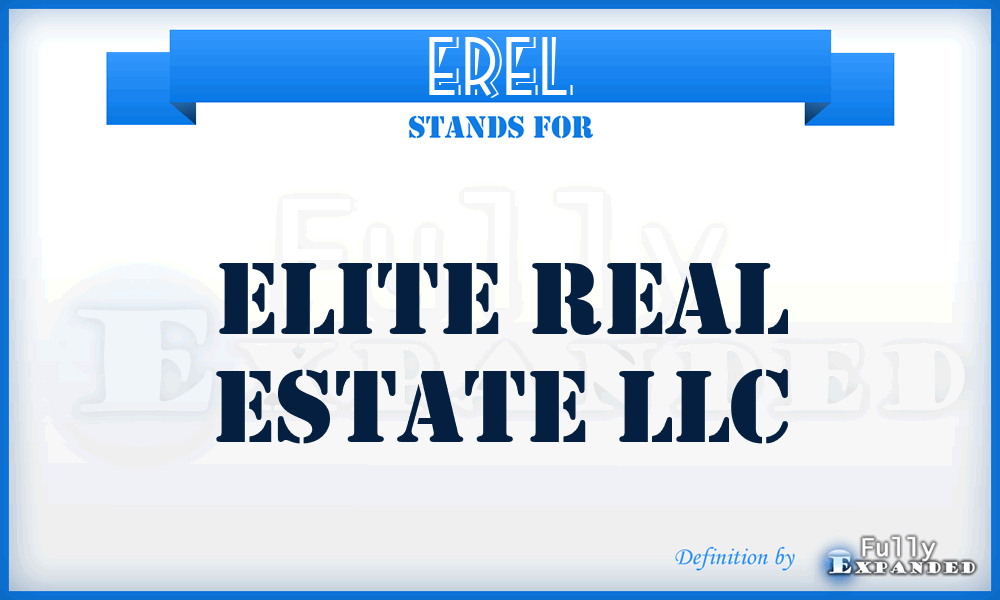 EREL - Elite Real Estate LLC